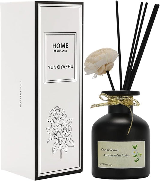 YUNXIYAZHU 130ml Verbena Citrus Reed Diffuser - Long-Lasting Luxury Fragrance Invigorating Scent for Home Office & Study