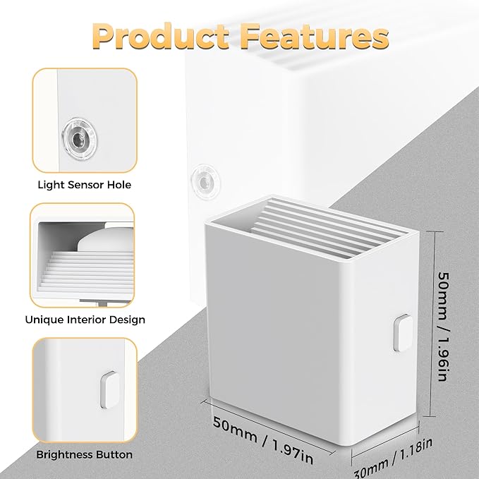 DORESshop LED Night Lights Plug into Wall [2 Pack], Plug in Nightlight, 3 Level Brightness Adjustable Night Light, Dusk to Dawn Sensor, Nightlights for Adults, Bedroom, Bathroom, Hallway, Daylight